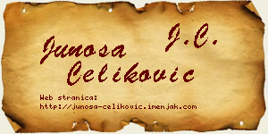 Junoša Čeliković vizit kartica